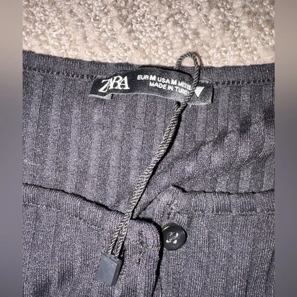 Zara midi ribbed button up dress long sleeves - Picture 4 of 4